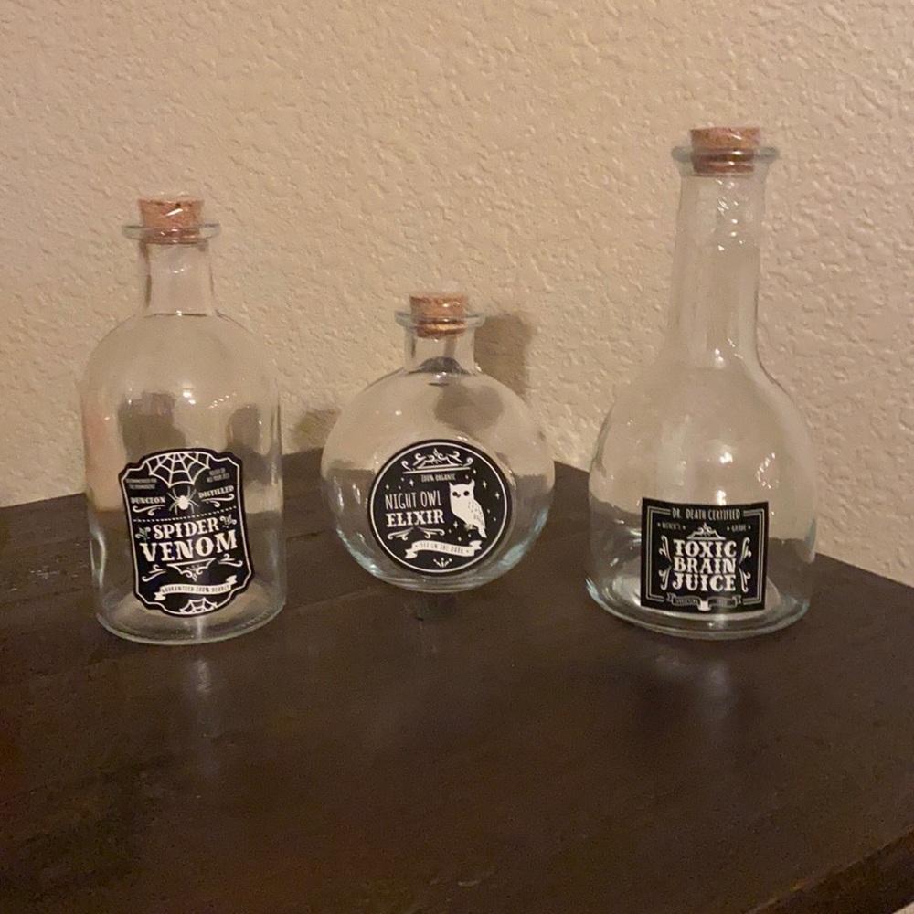 Bullseye Playground Glass Potion Bottle Halloween